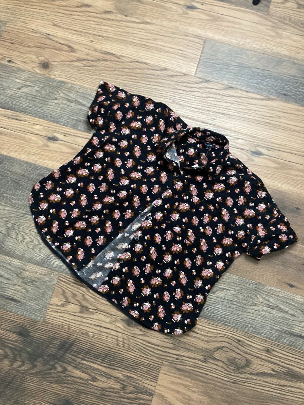 Madewell NWT Corduroy Daily Button Front Shirt in Homestead Bouquet Size S